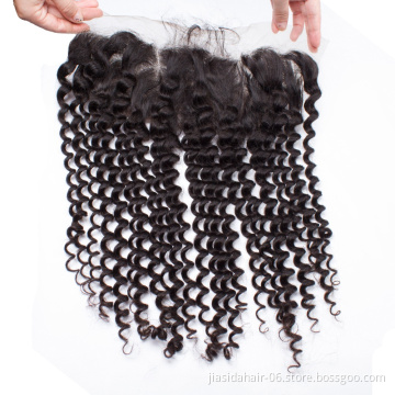 Wholesale Transparent HD Lace Frontal Closure Virgin Brazilian Human Lace Frontal With Baby Hair 13*4 Lace Hair